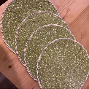 Pier 1 beaded placemats charger NWT